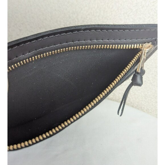 NEW Portland Leather Goods Adriana Pouch Wristlet Black - Picture 5 of 6